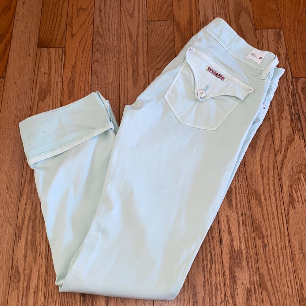 New Hudson jeans crop size 28 mint Green $198